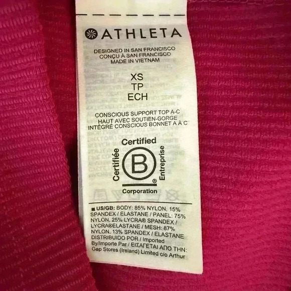 Sold Athleta Keys Rib Crop Tank hot pink size Extra small - Picture 6 of 6